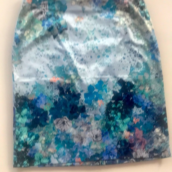 Watercolor Print Skirt - Picture 1 of 8